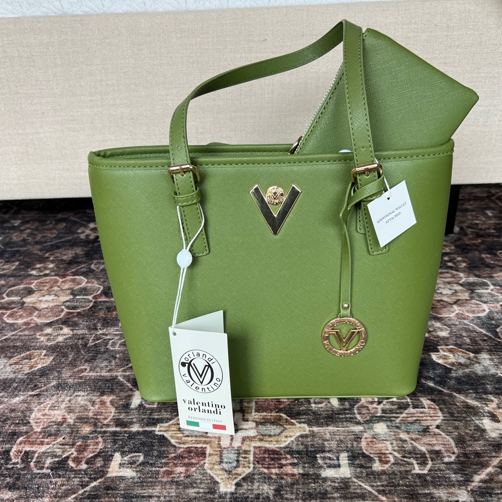 NWT Valentino Orlandi Green Tote